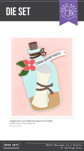 Hero Arts - Die Set - Summer By The Shore - Message in a Bottle