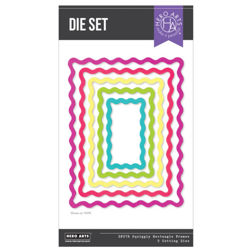 Hero Arts - Die Set - You've Got a Friend - Squiggly Rectangle Frames