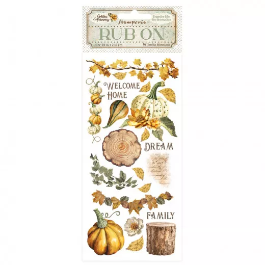 Stamperia Rub-on - Golden Harmony - Pumpkins