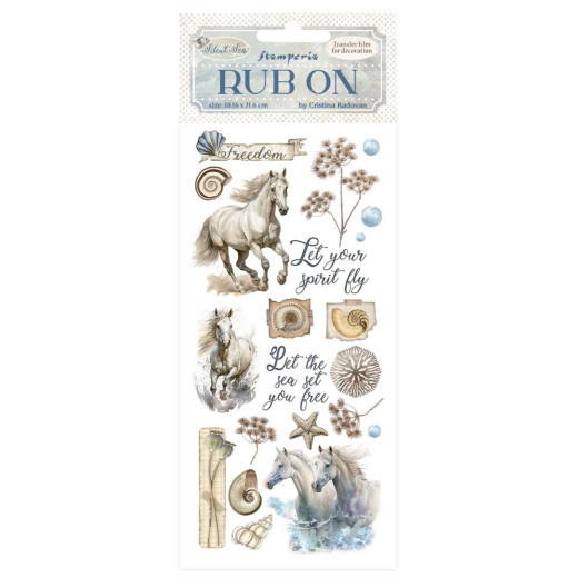 Stamperia Rub-on - Silent Sea - Horses