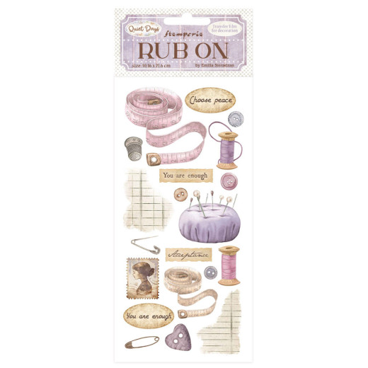 Stamperia Rub-on - Quiet Days - Sewing