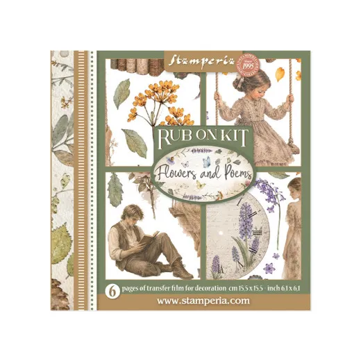 Stamperia - Rub-on Assortment - Flowers and Poems