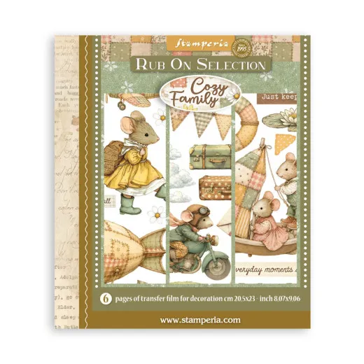 Stamperia - Rub-on Assortment - Cozy Family