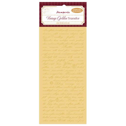 Stamperia - Vintage Golden Transfer - Writing
