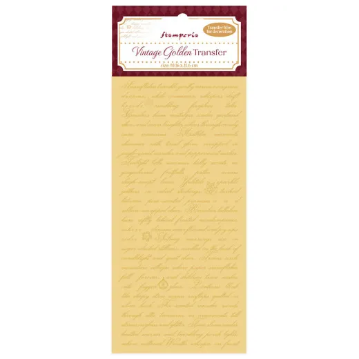 Stamperia - Vintage Golden Transfer - Writing