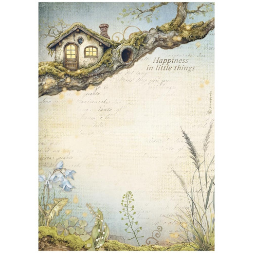 Stamperia Rice Paper - Hidden Grove - Treehouse