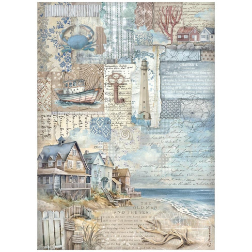 Stamperia Rice Paper - Silent Sea - Landscape