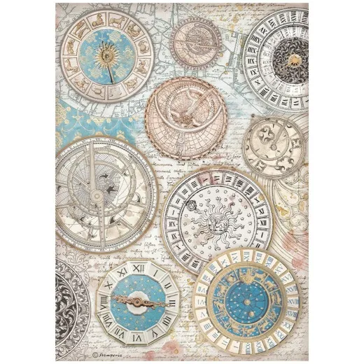 Stamperia Rice Paper - Venice City of Art - Zodiac