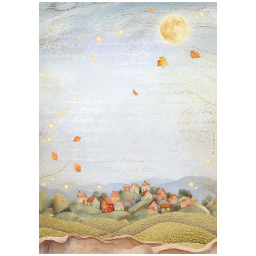 Stamperia Rice Paper - Whispering Woods - Hills