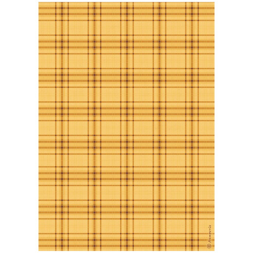 Stamperia Rice Paper - Whispering Woods - Tartan Pattern
