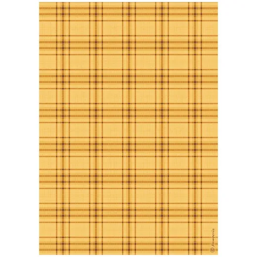 Stamperia Rice Paper - Whispering Woods - Tartan Pattern