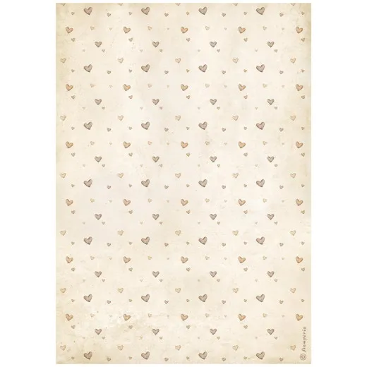 Stamperia Rice Paper - Baby - Hearts Pattern