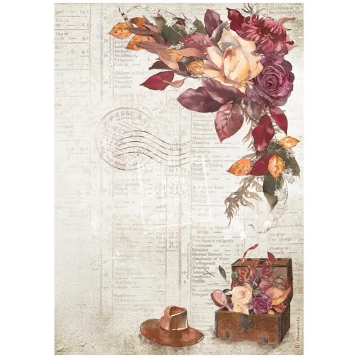 Stamperia Rice Paper - Our Way - Chest and Hat