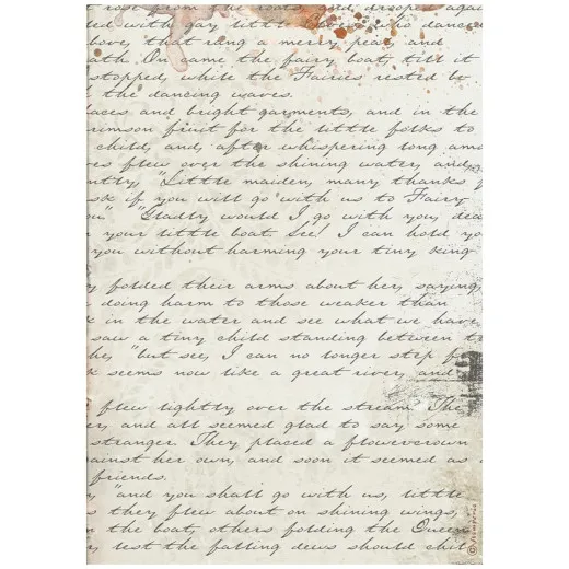 Stamperia Rice Paper - Our Way - Handmande Letter