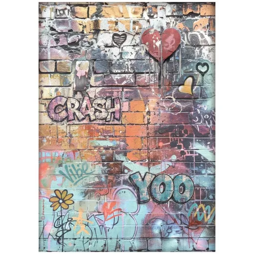 Stamperia Rice Paper - Furry Friends 2 - Graffiti by Antonis Tzanidakis