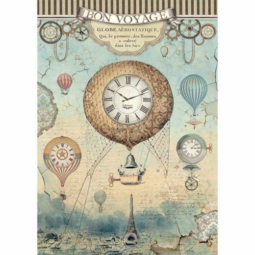 Stamperia Rice Paper - Voyages Fantastiques - Balloon