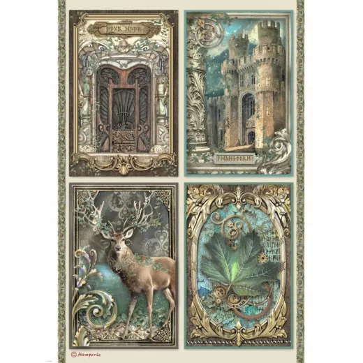 Stamperia Rice Paper - Magic Forest - 6 Cards