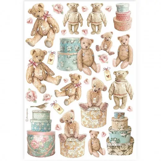 Stamperia Rice Paper - Teddy Bears