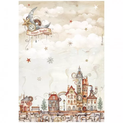 Stamperia Rice Paper - Gear up for Christmas - Cozy Houses