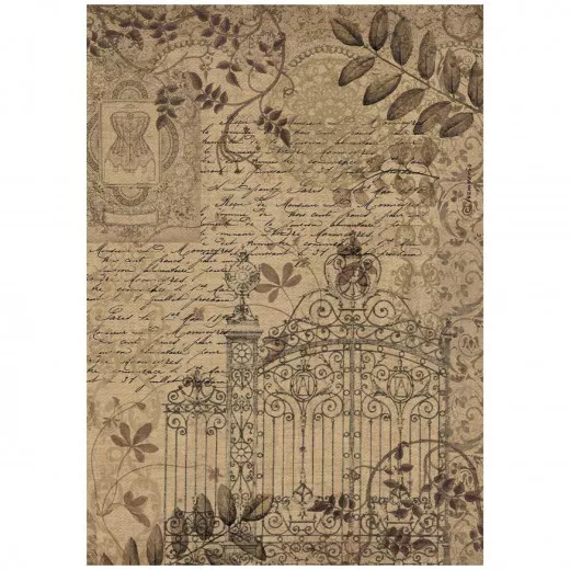 Stamperia Rice Paper - Old Lace - Gate