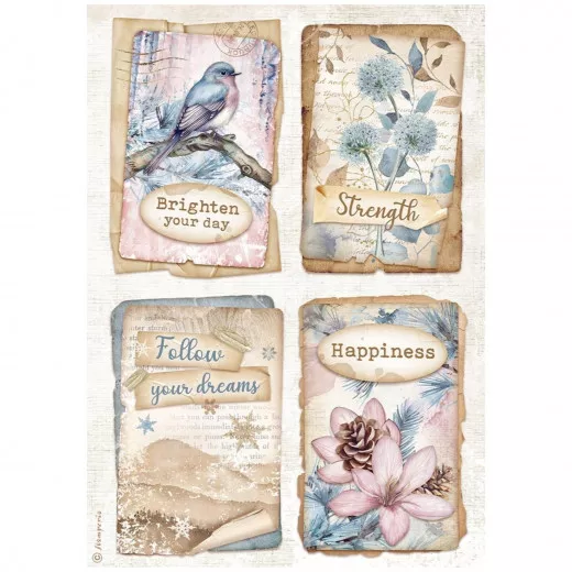 Stamperia Rice Paper - Dewdrops - 4 Cards