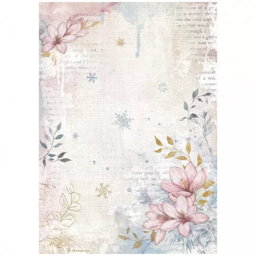 Stamperia Rice Paper - Dewdrops - Flower Corner