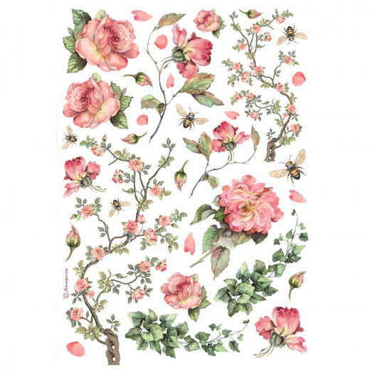 Stamperia Rice Paper - Roses and Ivy