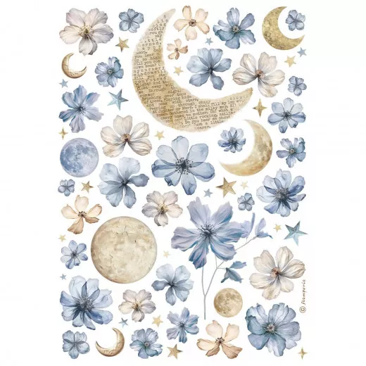 Stamperia Rice Paper - Sun and Moon