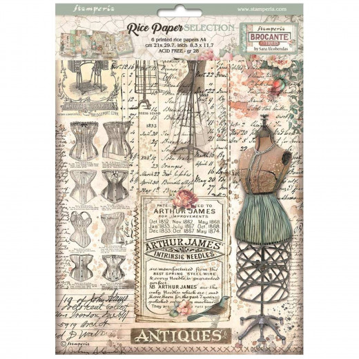 Brocante Antiques - A4 Rice Paper Selection