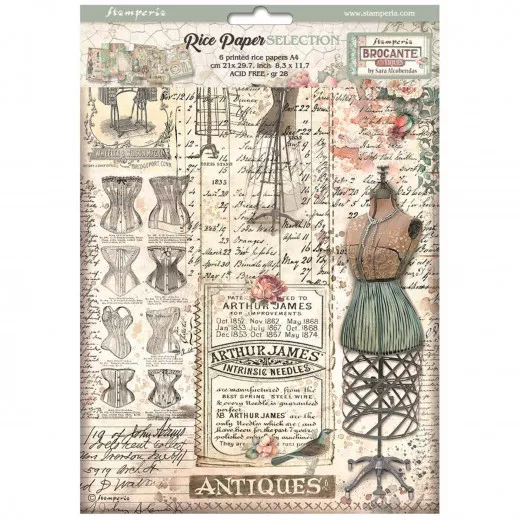 Brocante Antiques - A4 Rice Paper Selection