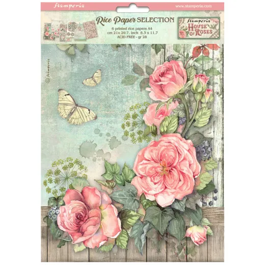 House of Roses - A4 Rice Paper Selection