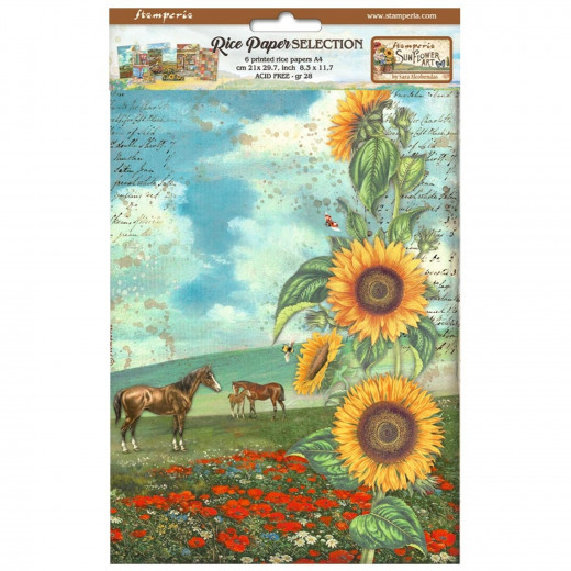 Sunflower Art - A4 Rice Paper Selection