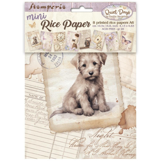 Stamperia A6 Mini Rice Paper - Quiet Days