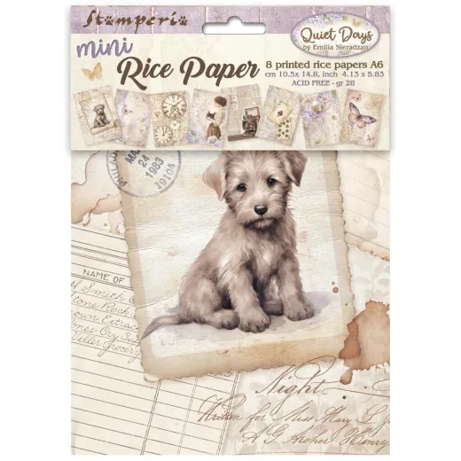 Stamperia A6 Mini Rice Paper - Quiet Days