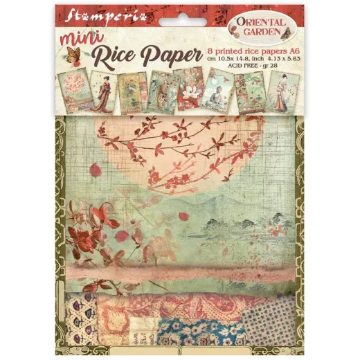 Stamperia A6 Mini Rice Paper - Oriental Garden
