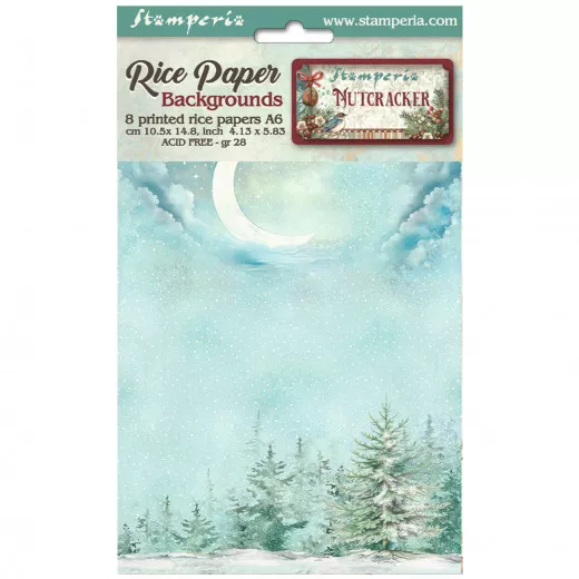 Stamperia A6 Rice Paper - The Nutcracker - Backgrounds