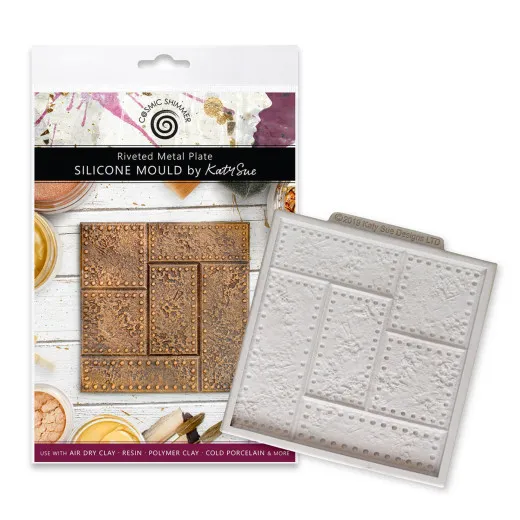 Katy Sue Designs - Silicone Mould - Riveted Metal Plate