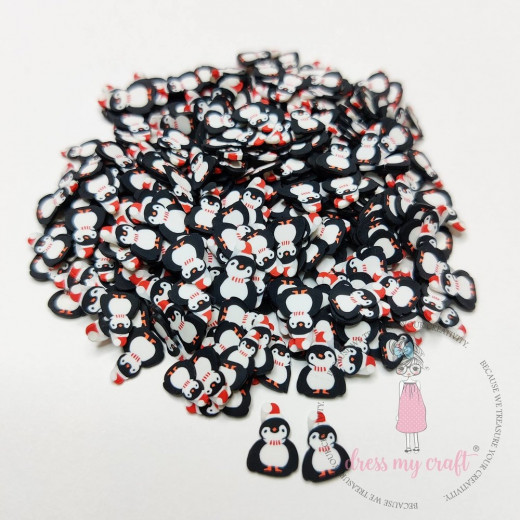 Dress My Craft Shaker Elements - Christmas Penguin Slices