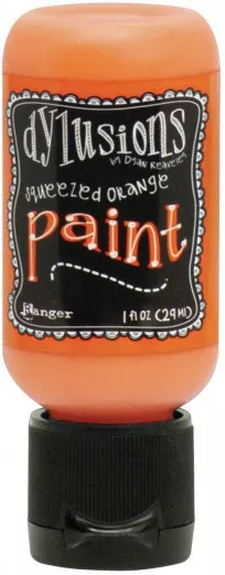 Flip Cap Bottle Dylusions Paint - Squeezed Orange