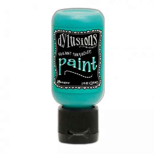 Flip Cap Bottle Dylusions Paint - Vibrant Turquoise