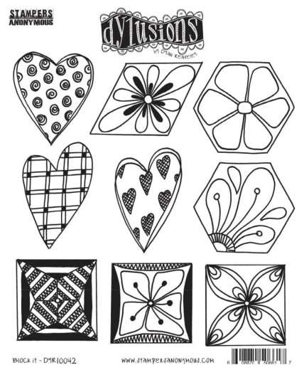 Dylusions Cling Stamps - Block It