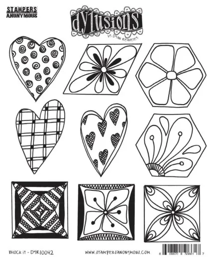 Dylusions Cling Stamps - Block It