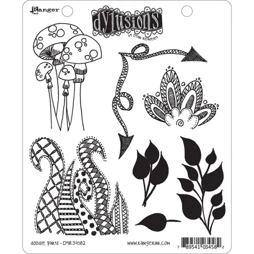 Dylusions Cling Stamps - Doodle Parts