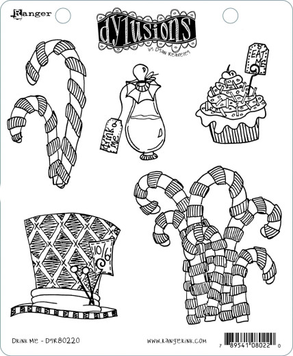 Dylusions Cling Stamps - Drink me