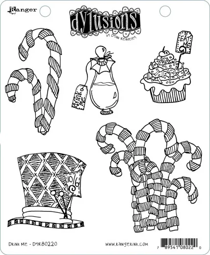 Dylusions Cling Stamps - Drink me
