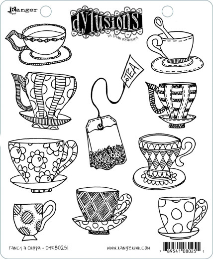 Dylusions Cling Stamps - Fancy a Cuppa