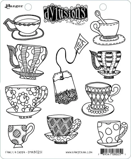 Dylusions Cling Stamps - Fancy a Cuppa