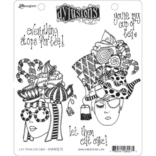 Dylusions Cling Stamps - Let them eat Cake