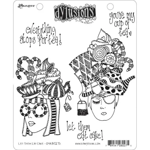 Dylusions Cling Stamps - Let them eat Cake