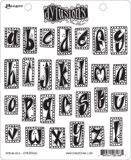 Dylusions Cling Stamps - Alphablock